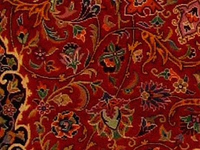 Isfahan carpet close up
