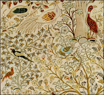 Lahore Bird Carpet Detail